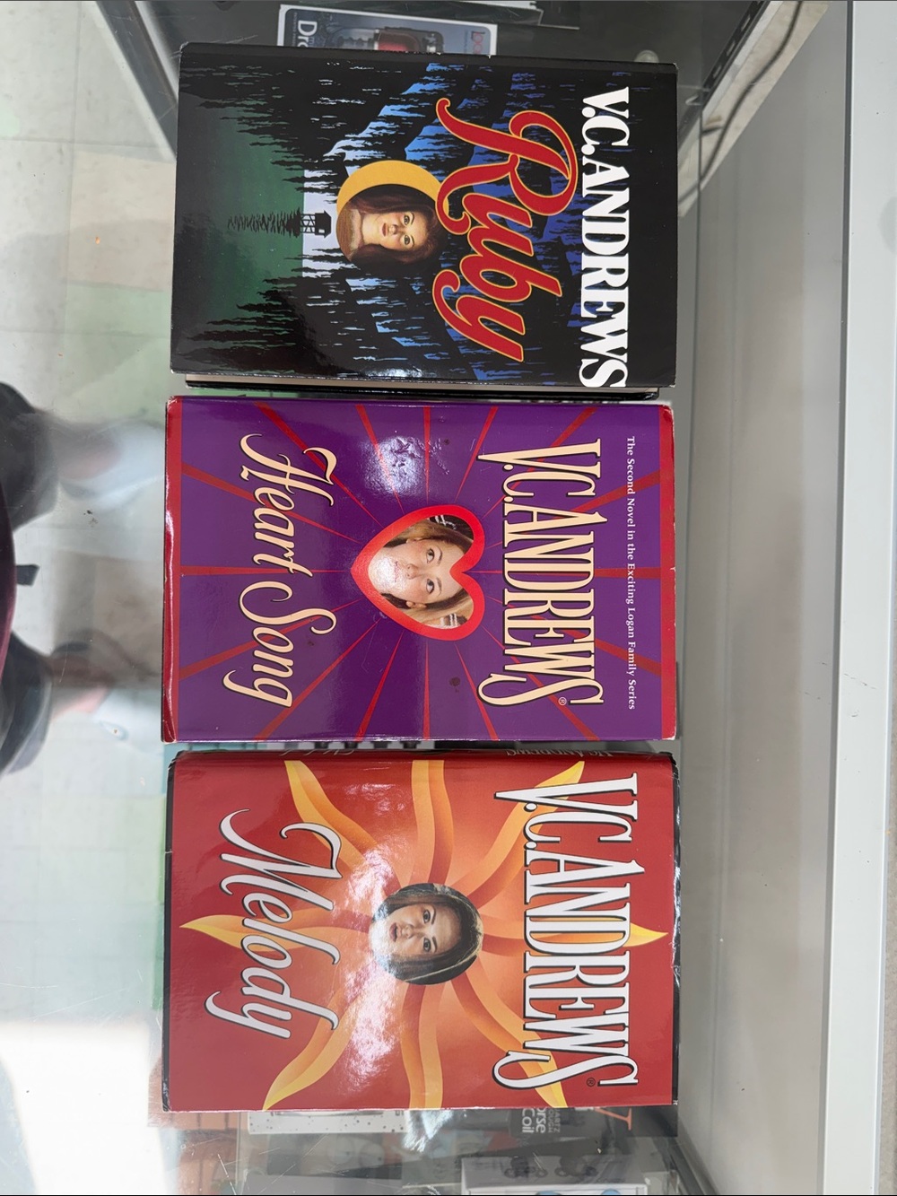 V. C. Andrews series of great reaRuby (Black), Heart Song (Purple), Melody (Red)